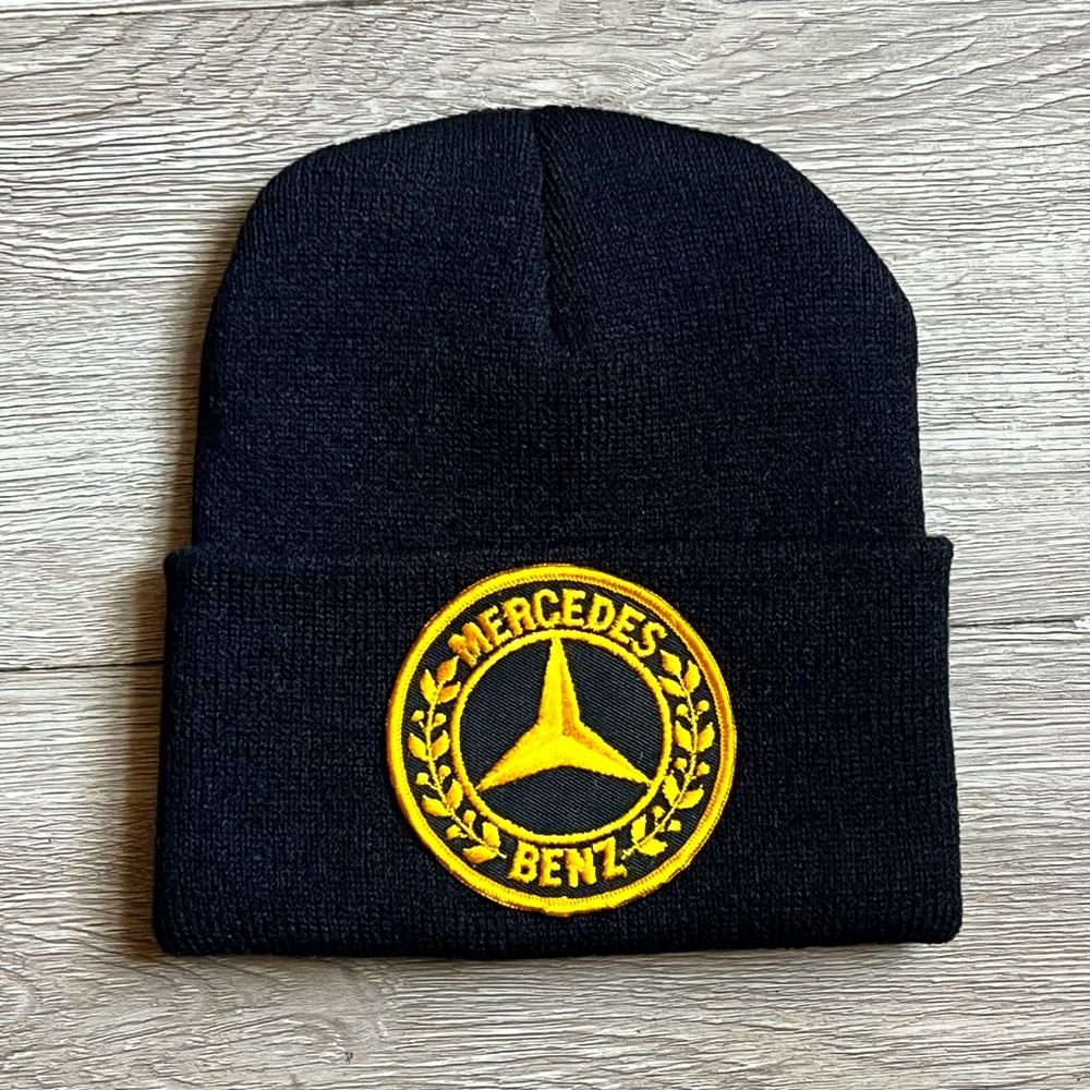 Mercedes black unisex beanie hat